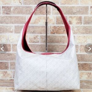Gherardini Softy Nylon white and pink reversible Handbags with a pouch
